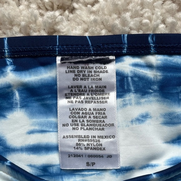 GUC Lucky Brand Blue Tie Dye Swimsuit, Size XS/S - Picture 9 of 9